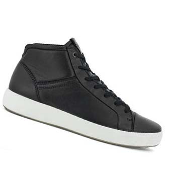 Baskets Ecco Soft 7 City Hi-top Homme Noir | FR 630UZG